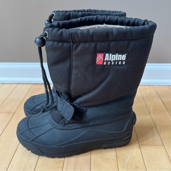 Alpine Design Black Men’s Black Waterproof Insulated Snow Boots Size 8 - Picture 3 of 9
